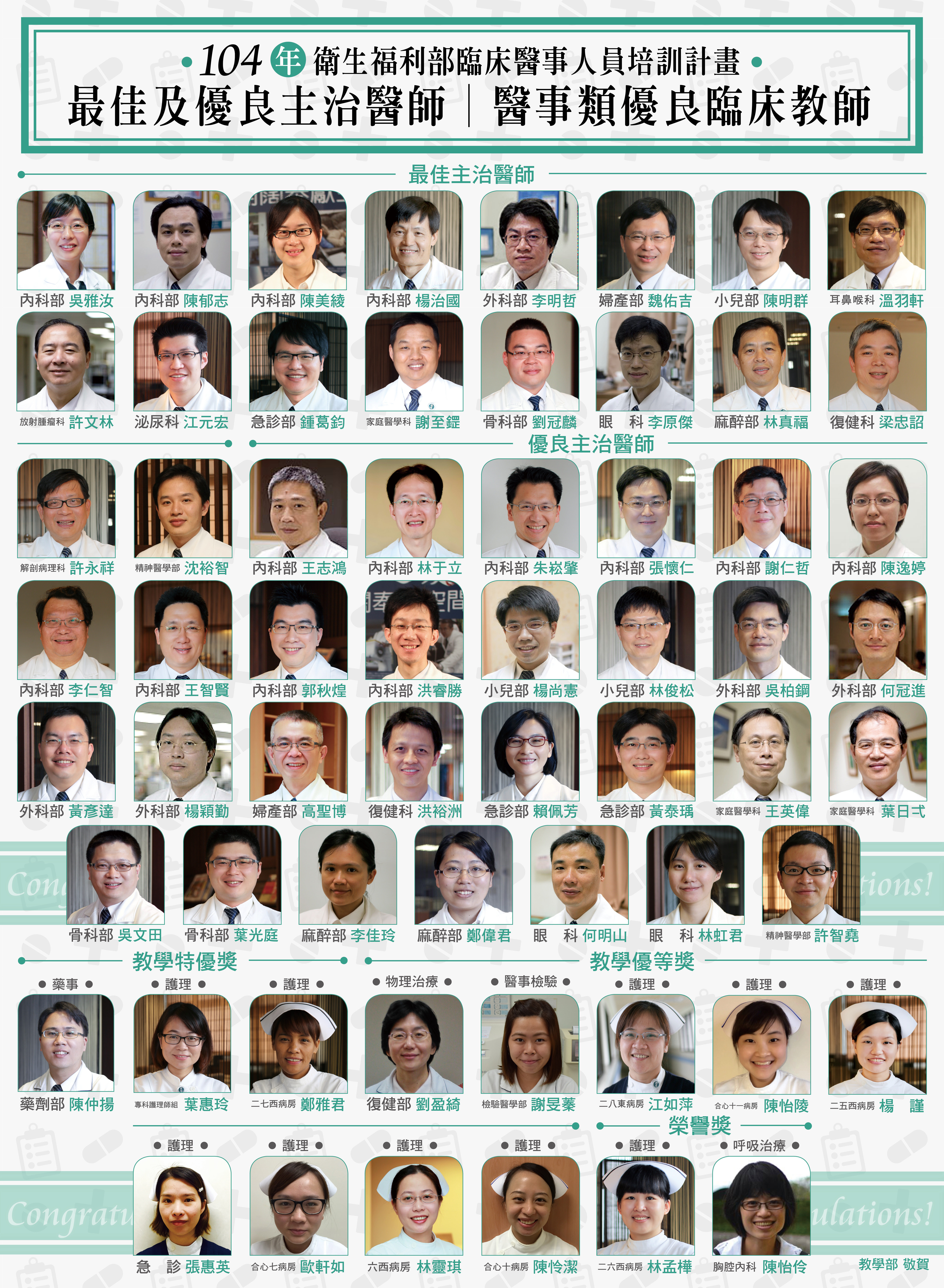 104年優良臨床教師