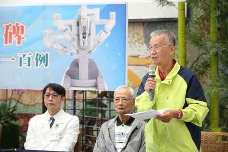 受微創開心手術的病友張堅埭感謝醫護人員的用心守護