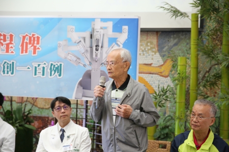 受微創開心手術的病友彭木田感謝醫護人員的用心守護