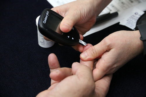 活動現場還有免費血糖檢測，讓民眾了解自己的血糖健康