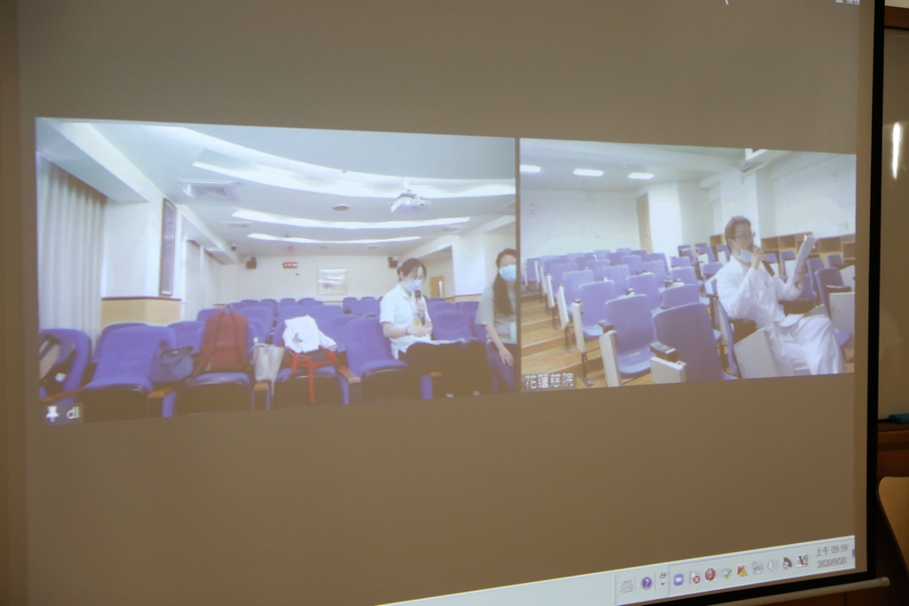 透過連線，花蓮與大林考官針對教案討論，達到評分共識