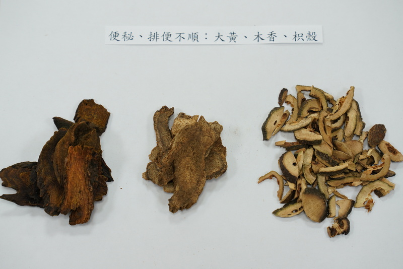 便秘、排便不順可用大黃、木香、枳殼緩解