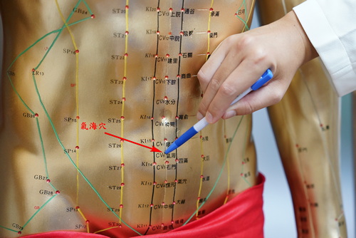 腹部的「氣海」穴