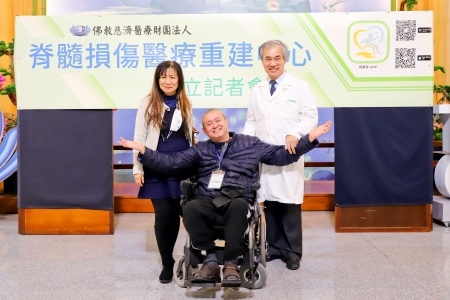 傷友朱陳復非常感恩證嚴上人創辦慈濟醫院