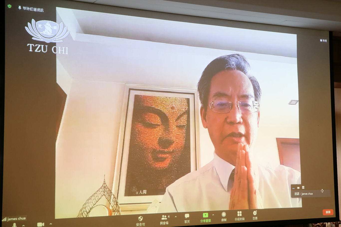 慈濟菲律賓分會蔡青山副執行長說，很感恩這段因緣，讓顏長偉師兄種福田。