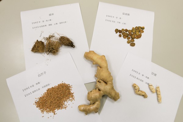 白芥子、延胡索、細辛、甘遂等辛溫的藥材