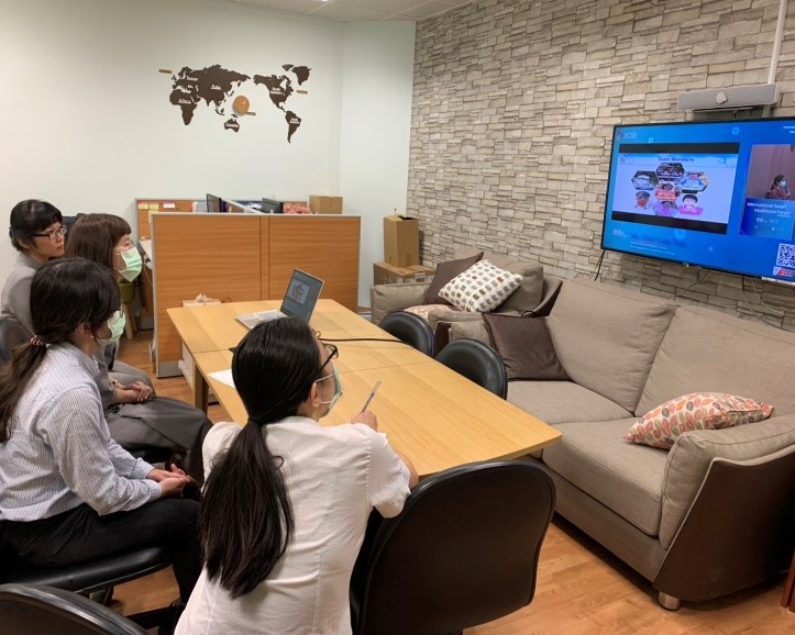 圖說：花慈國際醫學中心-新南向辦公室線上視訊，參與2020 智慧醫療國際論壇系列活動 III 【臺灣醫療服務與相關產業推廣說明】