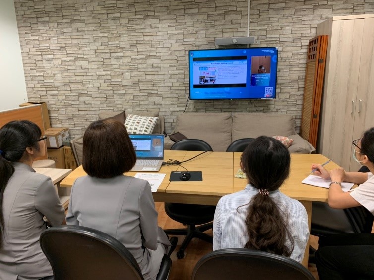 圖說：花慈國際醫學中心-新南向辦公室線上視訊，參與2020 智慧醫療國際論壇系列活動 III 【臺灣醫療服務與相關產業推廣說明】