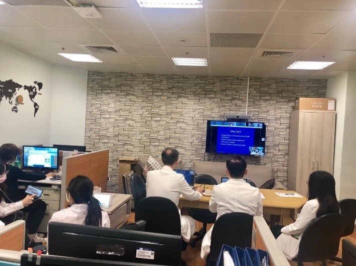 台菲視訊會議醫學講座：為菲律賓量身訂製之「半相合骨髓移植」技術研討會現場