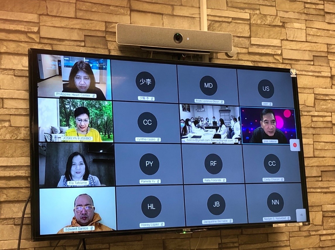 圖說：台菲視訊會議小兒部醫學講座：目前兒童肥胖控制策略-花蓮經驗分享，菲方多位小兒科醫師上線參與。