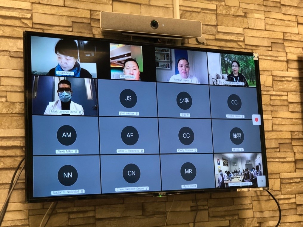 圖說：2021/01/18台菲視訊會議小兒部醫學講座，多位台方及菲方醫師參與。