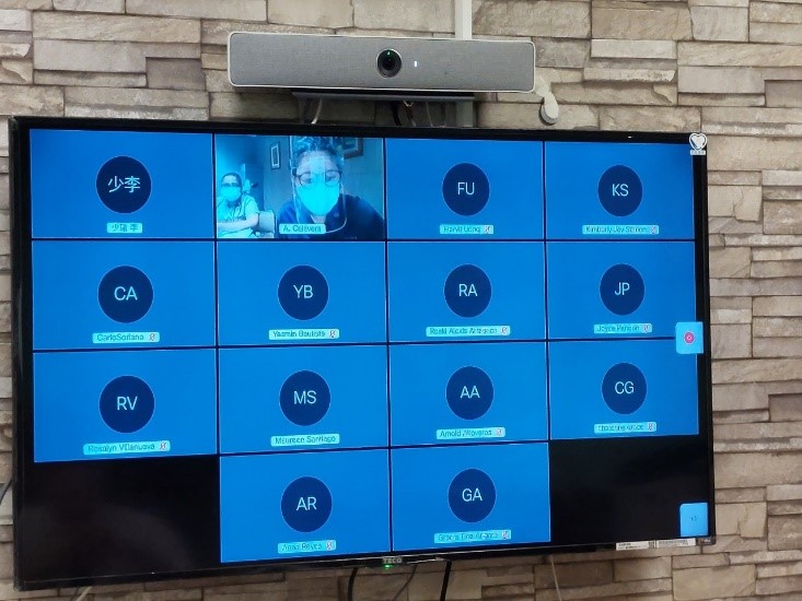 左圖：多位來自菲律賓、越南、印尼醫事人員上線參與本講座。