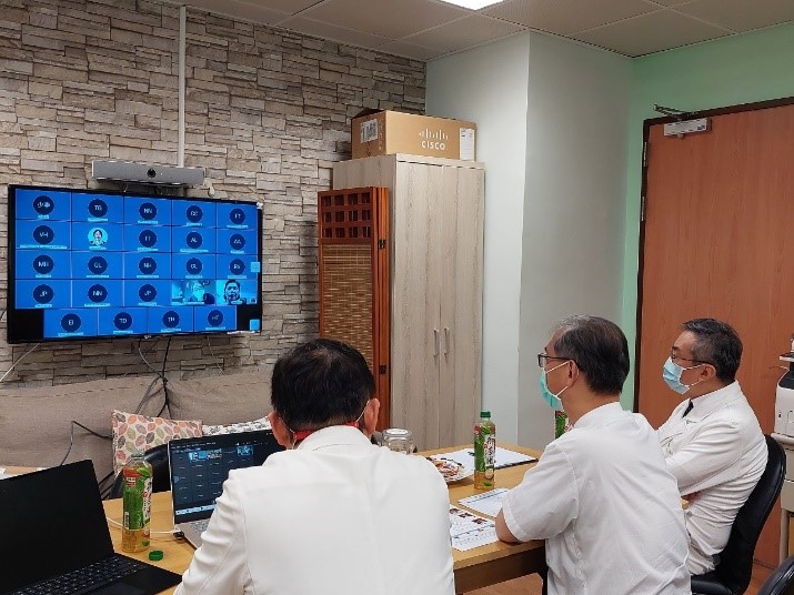 2021/07/28(三)新南向造血幹細胞移植遠距進階跨國講座: Issue of Auto- & Allo-HSCT for Lymphoma與菲方參與者互動。