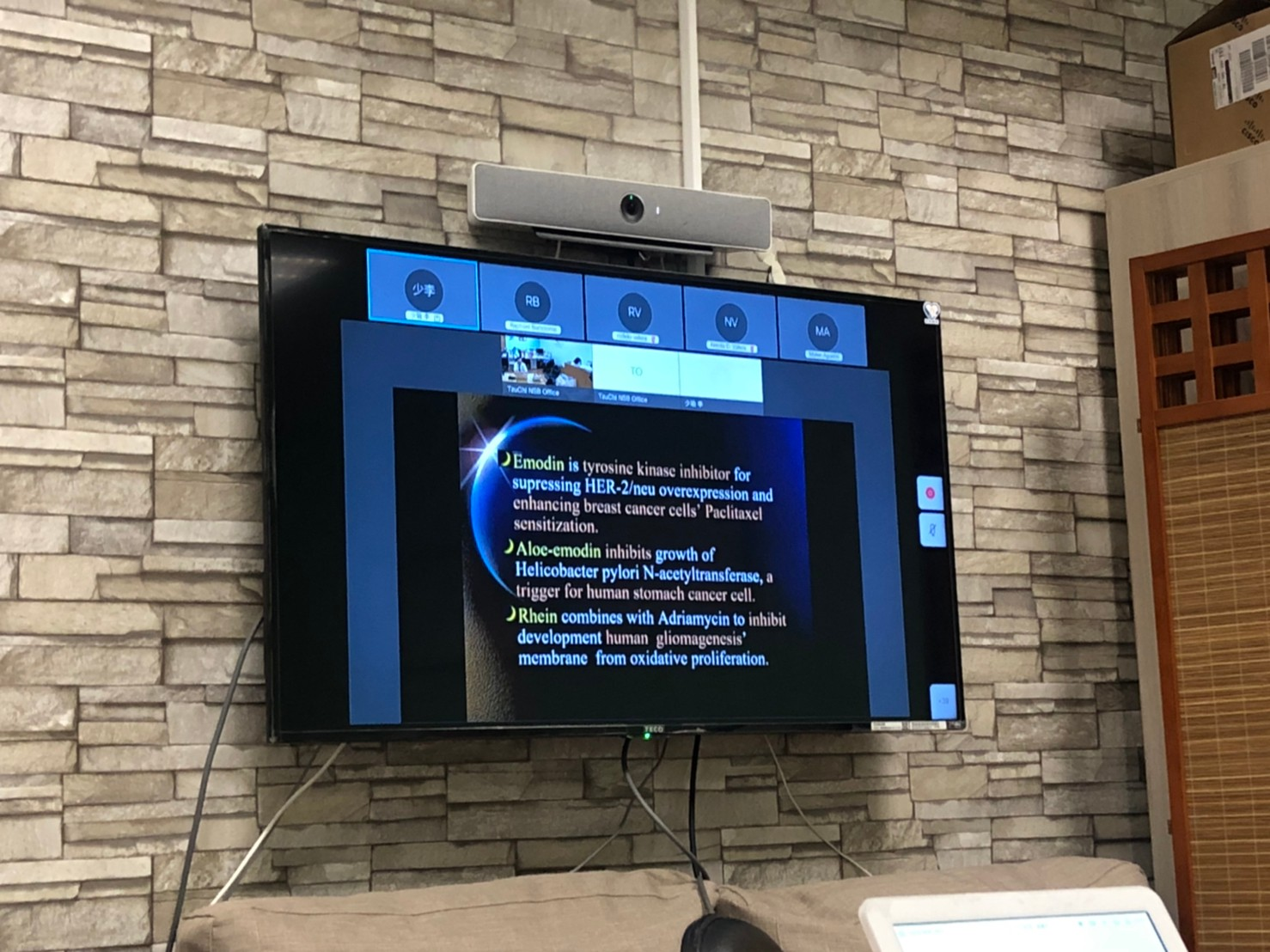 2021/08/12(四)新南向中醫藥暨針灸遠距進階跨國講座:“San Huang Xie Xin Tang”for Radiation Sensitization Enhancement Phase II Clinical Trial with Randomized Sample演講簡報。