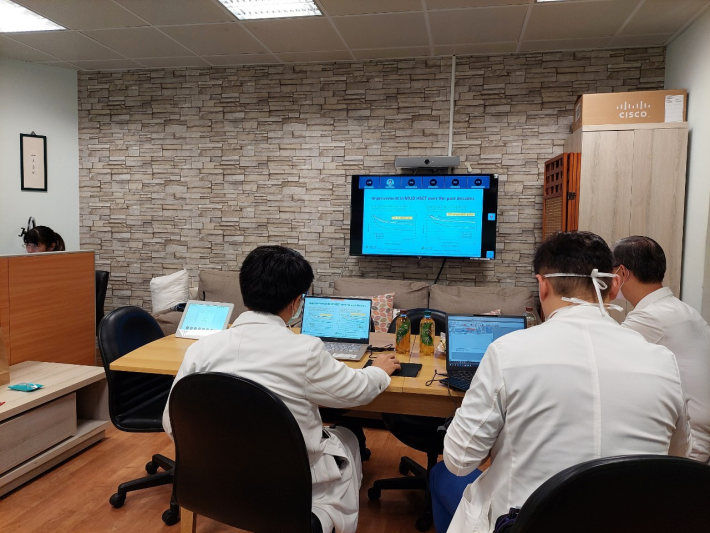 2021/09/29(三)新南向造血幹細胞移植遠距進階跨國講座: Allo-HSCT for Severe Aplastic Anemia小兒部楊尚憲醫師擔任講者。