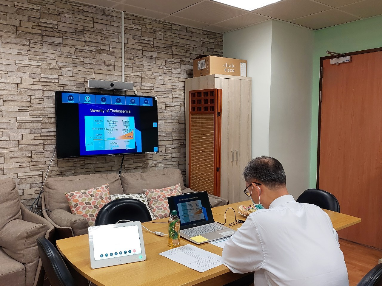 2021/10/06(三)新南向造血幹細胞移植遠距進階跨國講座: Allo-HSCT for Thalassemia & Other Benign Pediatric Disorders活動現場。