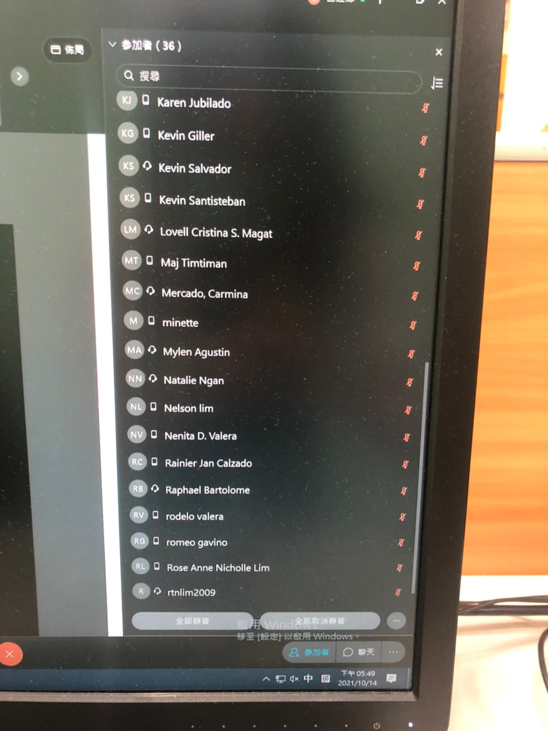 2021/10/14(四)新南向中醫藥暨針灸遠距進階跨國講座: The Introduction of Pediatrics in Chinese Medicine，多位新南向友人參與。