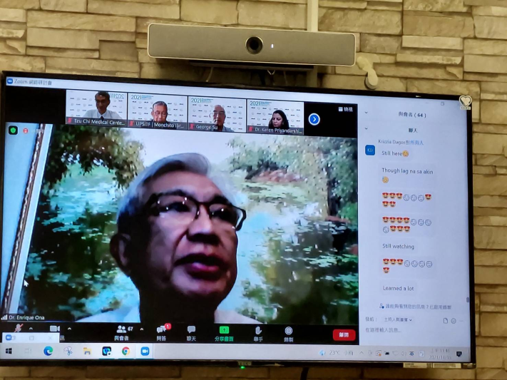 2021/11/15(一) 2021 Taiwan-Philippines eHealth Forum: for digital health integration into clinical practice，菲律賓前衛生部長Dr. Enrique T. Ona致詞。